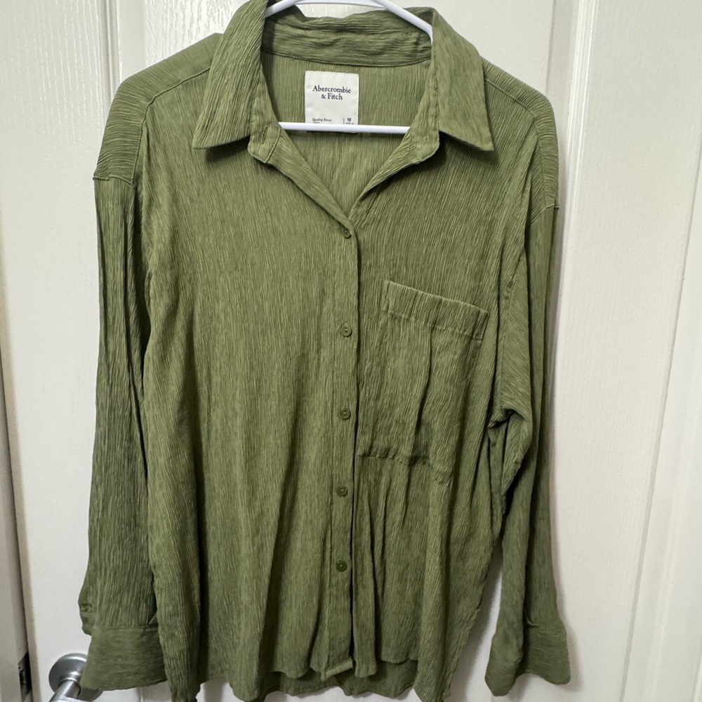 Abercrombie & Fitch Olive Button Down Shirt